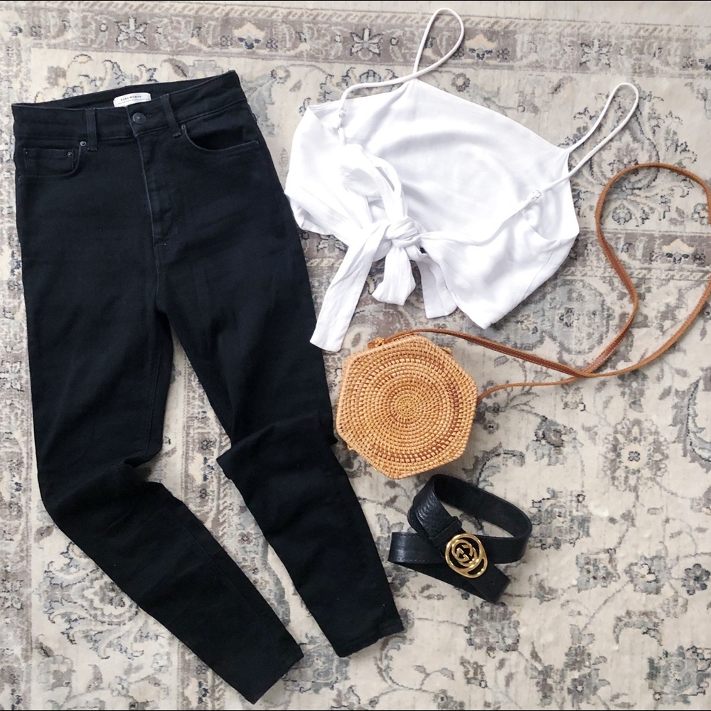 ZARA Premium Denim High Waisted Stretch Jeans